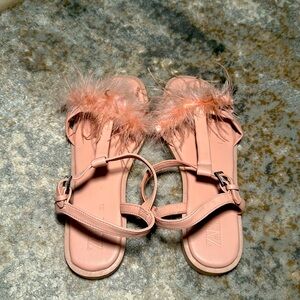 Zara Feather Sandals